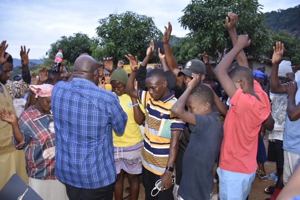 Ghanaian church member in prayer
